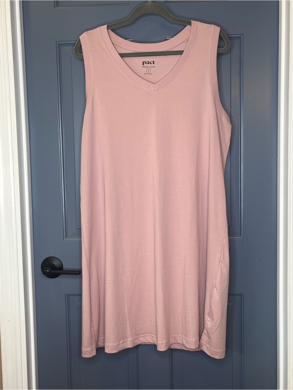 Pact new pink soft spun aline tank dress